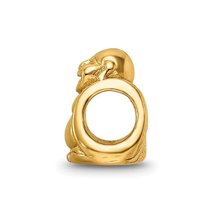 Sterling Silver Gold-plated Reflections Buddha Bead