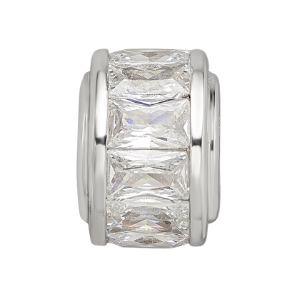 Sterling Silver Reflections Clear CZ Bead