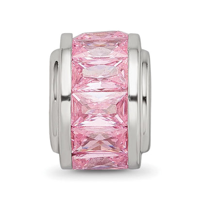 Sterling Silver Reflections Pink CZ Bead