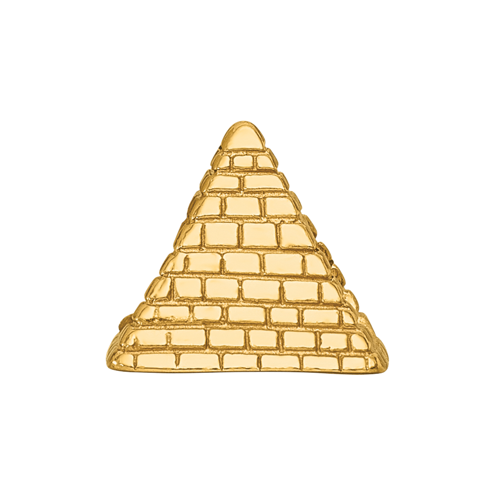 Sterling Silver Gold-plated Reflections Pyramid Bead
