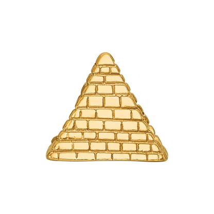 Sterling Silver Gold-plated Reflections Pyramid Bead