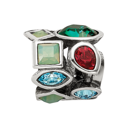 Sterling Silver Reflections Crystals Bead