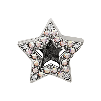 Sterling Silver Reflections Crystal Star Bead