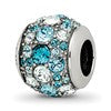 Sterling Silver Reflections Crystal Seaside Bead