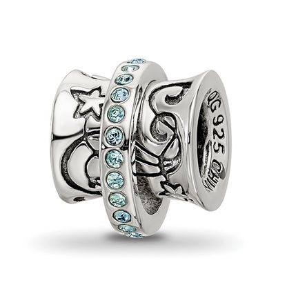 Sterling Silver Reflections Crystals Nouveau Spinner Bead