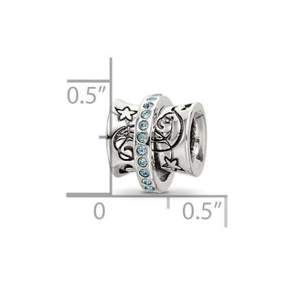 Sterling Silver Reflections Crystals Nouveau Spinner Bead