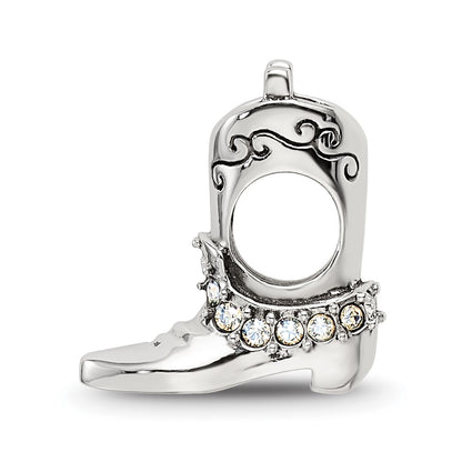 Sterling Silver Reflections Crystals Boot Bead