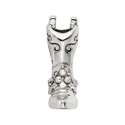 Sterling Silver Reflections Crystals Boot Bead