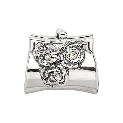 Sterling Silver Reflections Crystals Clutch Bead