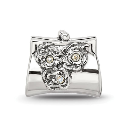 Sterling Silver Reflections Crystals Clutch Bead