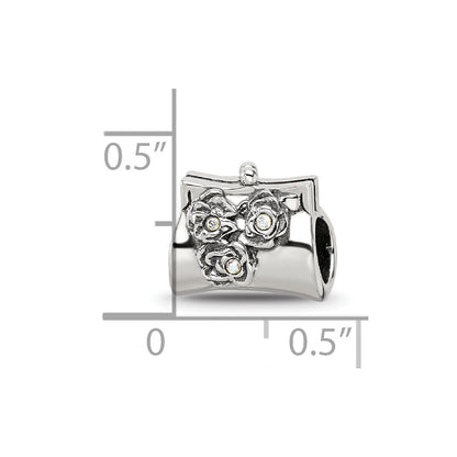 Sterling Silver Reflections Crystals Clutch Bead