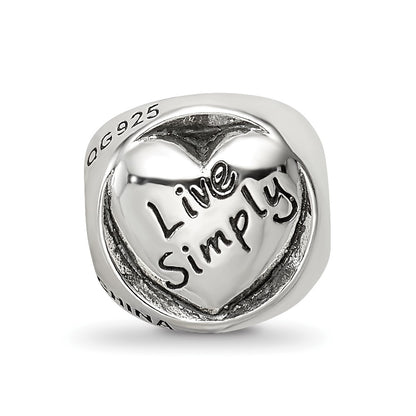 Sterling Silver Reflections Live Simply Trilogy Bead