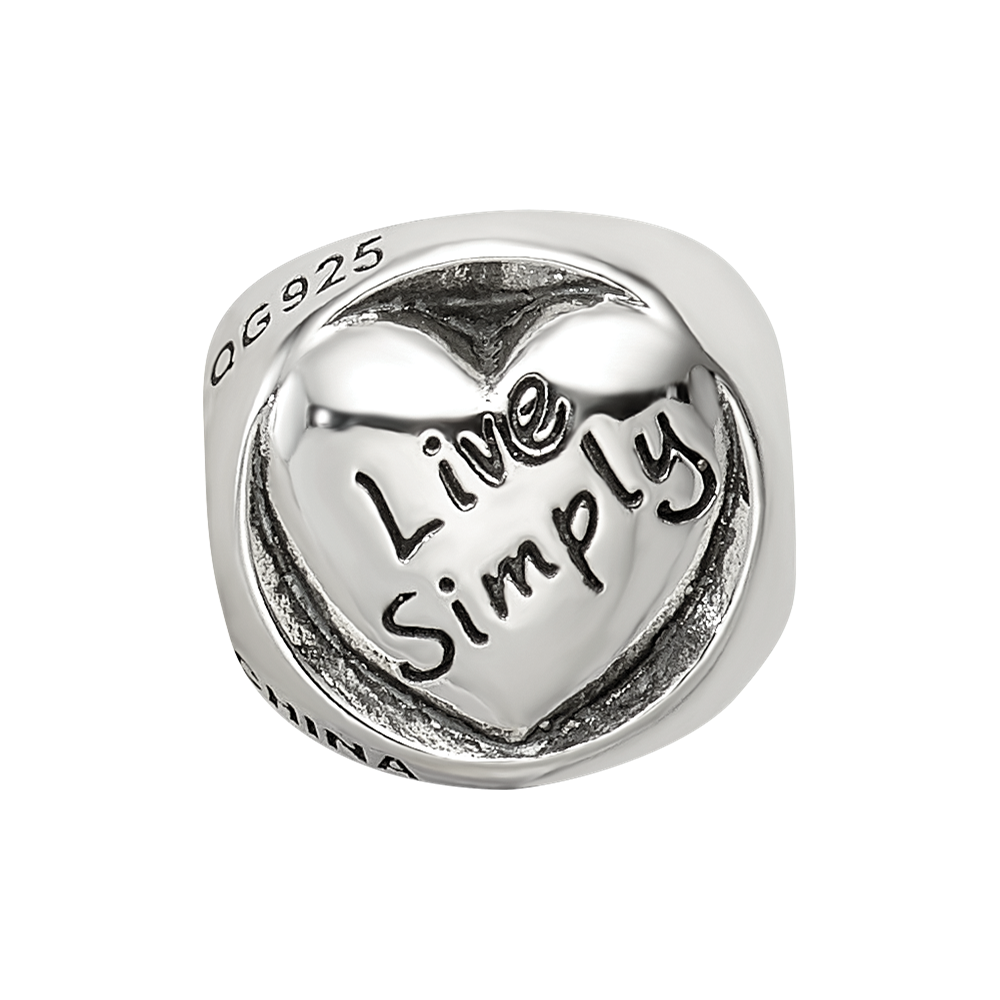Sterling Silver Reflections Live Simply Trilogy Bead