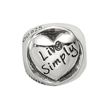 Sterling Silver Reflections Live Simply Trilogy Bead