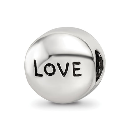 Sterling Silver Reflections April Clear Crystal Love Heart Bead