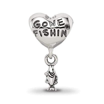 Sterling Silver Reflections Gone Fishin Dangle Bead