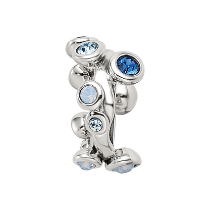 Sterling Silver Reflections Crystal Bubble Spacer Bead