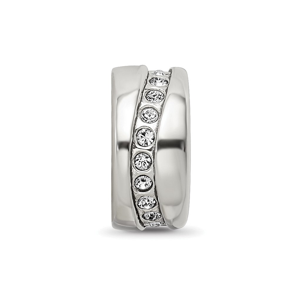 Sterling Silver Reflections Crystal Meandering Bead