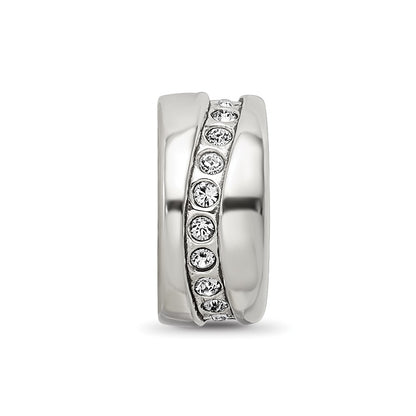 Sterling Silver Reflections Crystal Meandering Bead