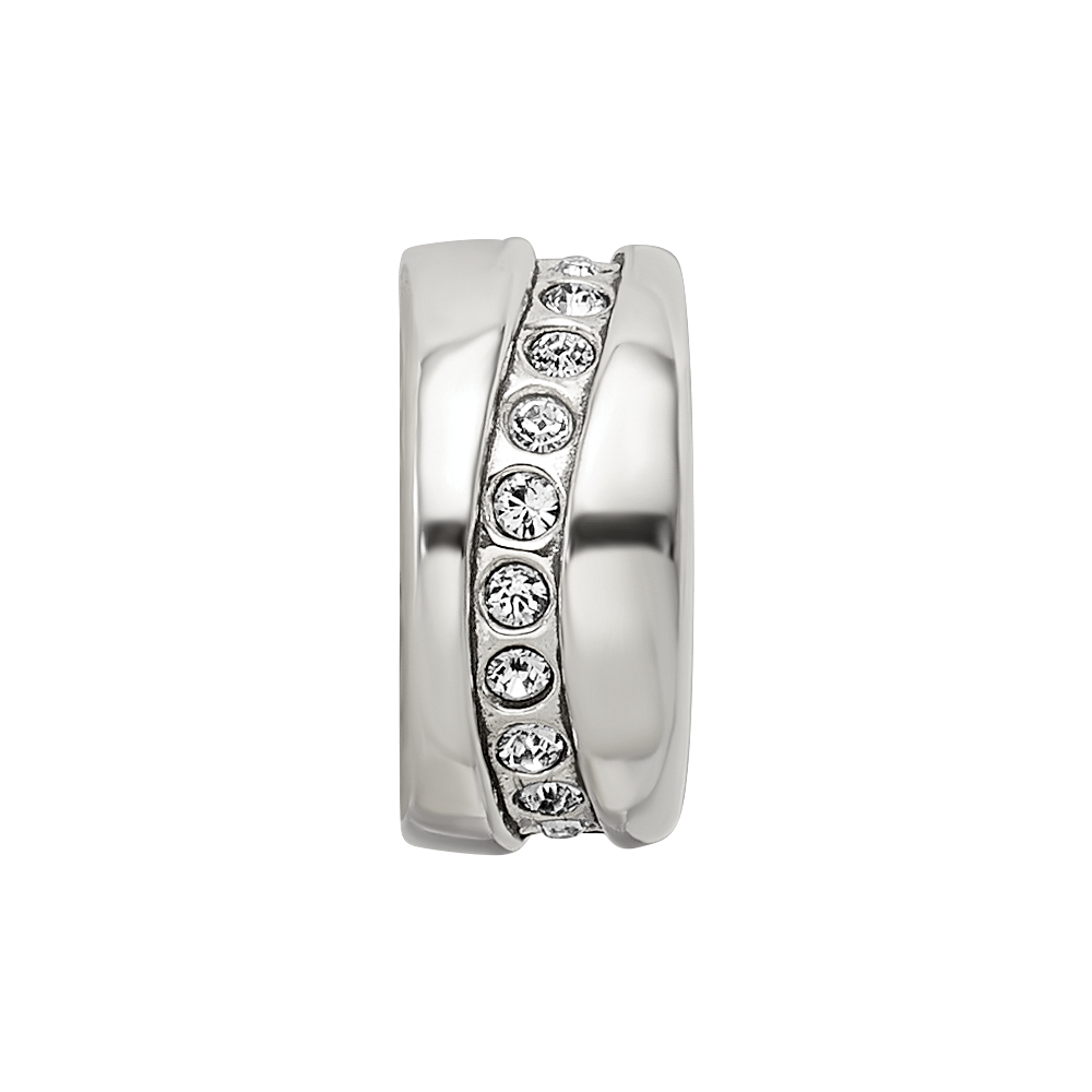 Sterling Silver Reflections Crystal Meandering Bead