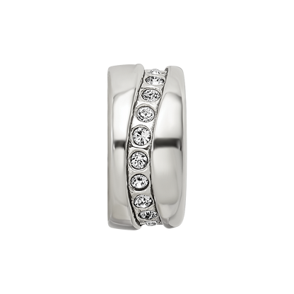 Sterling Silver Reflections Crystal Meandering Bead