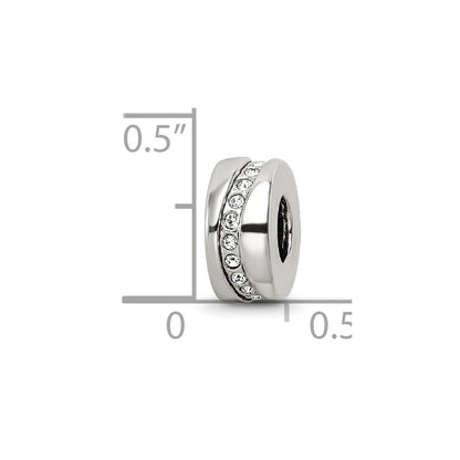 Sterling Silver Reflections Crystal Meandering Bead
