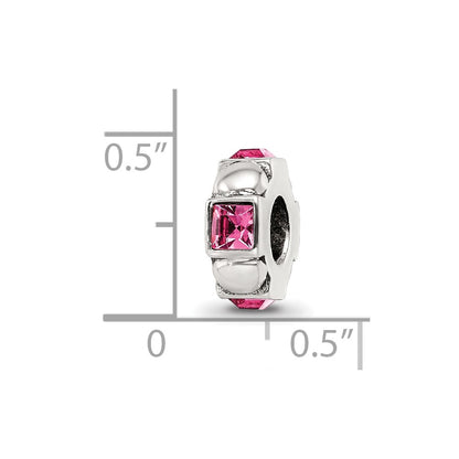 Sterling Silver Reflections Crystal Squares/Dots Bead