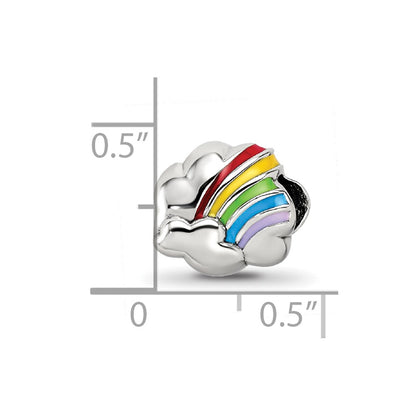 Sterling Silver Reflections Enamel Rainbow Bead