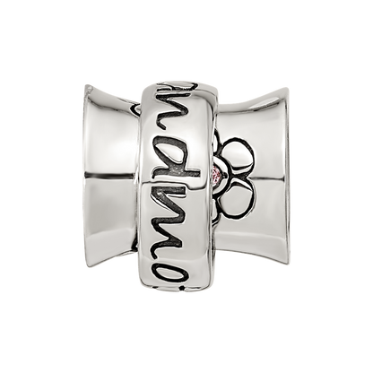 Sterling Silver Reflections Crystals Spinner Grandmother Bead