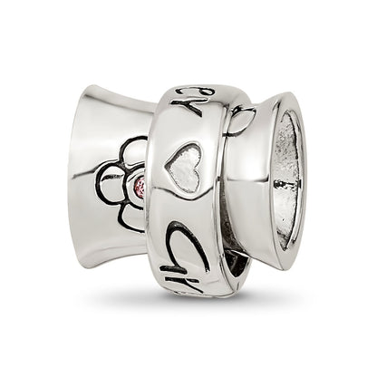 Sterling Silver Reflections Crystals Spinner Grandmother Bead