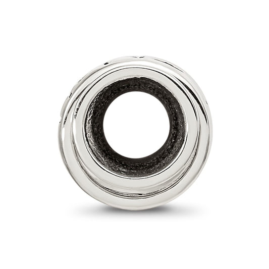 Sterling Silver Reflections Crystals Mother Spinner Bead