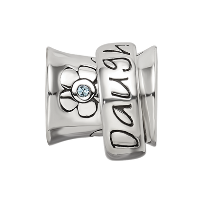 Sterling Silver Reflections Crystals Spinner Daughter Bead