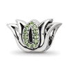 Sterling Silver Reflections with Crystals Pav Lotus Bead