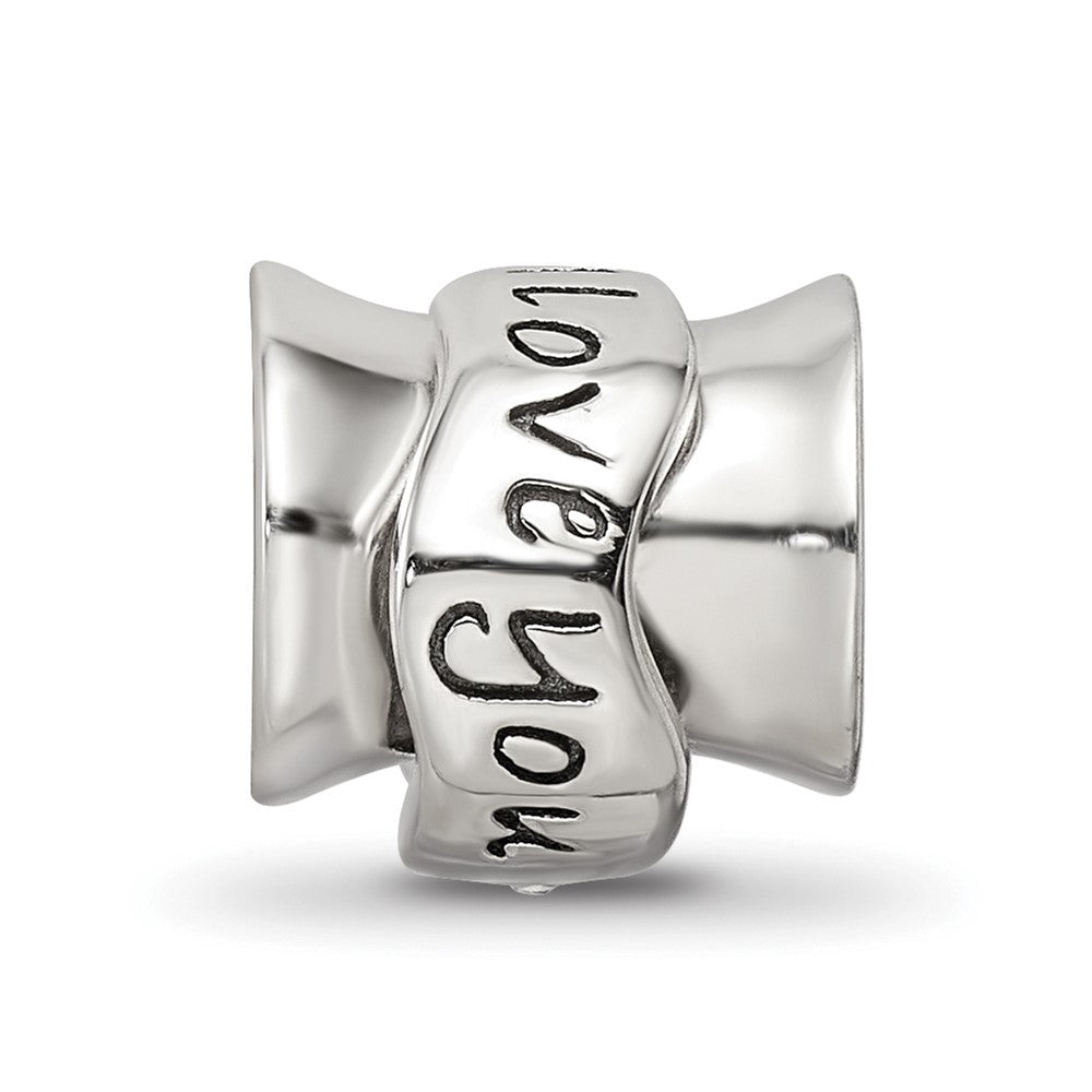 Sterling Silver Reflections Crystals I Love You Spinner Bead