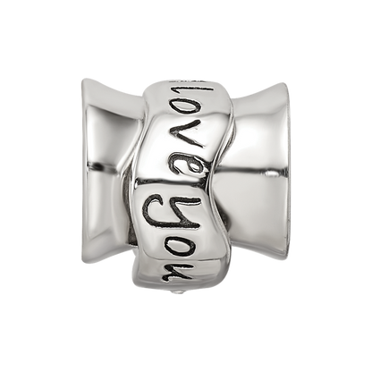 Sterling Silver Reflections Crystals I Love You Spinner Bead