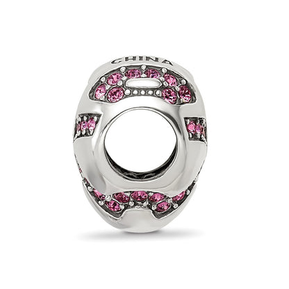 Sterling Silver Reflections Crystal Hearts on Heart Bead
