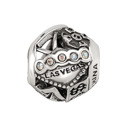 Sterling Silver Reflections Crystals Las Vegas Collage Bead