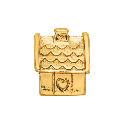 Sterling Silver Gold-plated Reflections House Bead