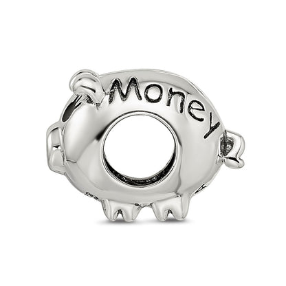 Sterling Silver Reflections Fun Money Piggy Bank Bead
