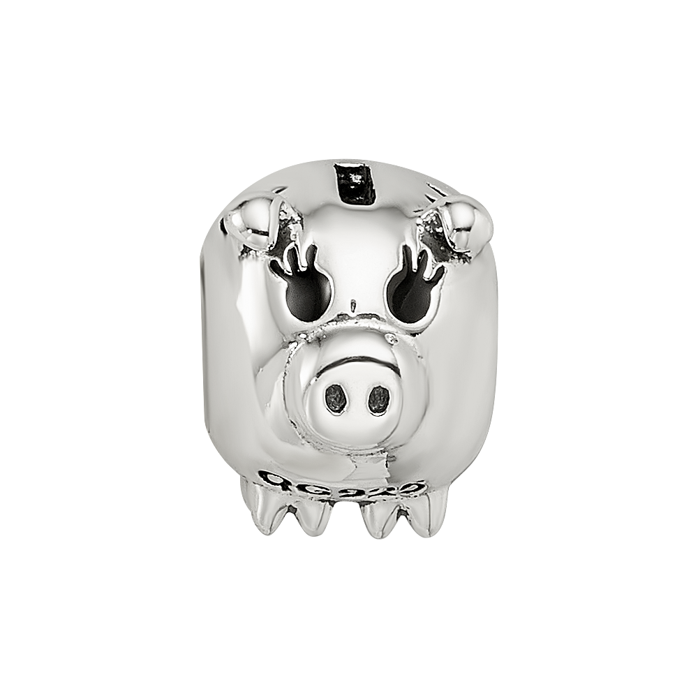 Sterling Silver Reflections Fun Money Piggy Bank Bead