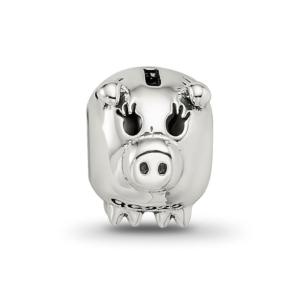Sterling Silver Reflections Fun Money Piggy Bank Bead