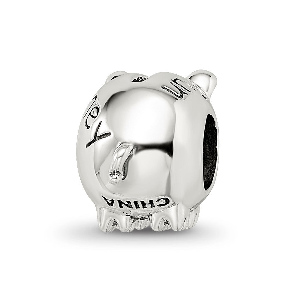 Sterling Silver Reflections Fun Money Piggy Bank Bead