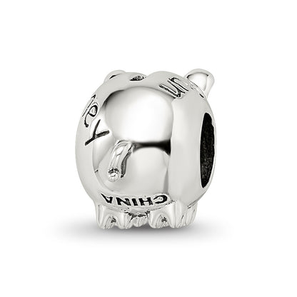 Sterling Silver Reflections Fun Money Piggy Bank Bead