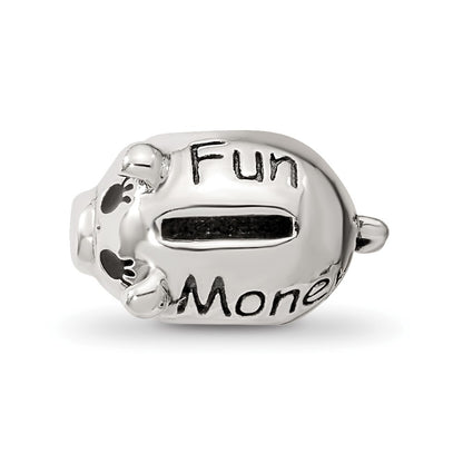 Sterling Silver Reflections Fun Money Piggy Bank Bead