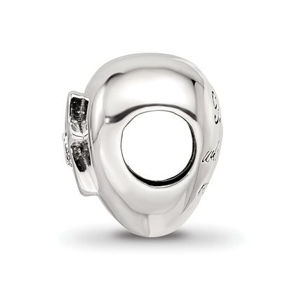 Sterling Silver Reflections Crystals Love Resides Heart Bead