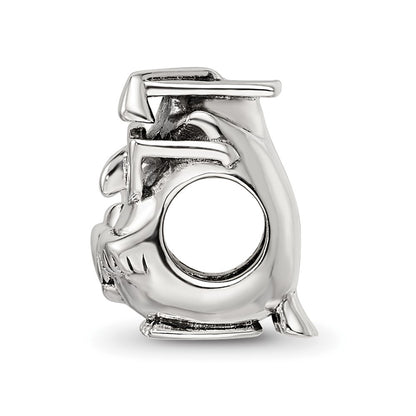 Sterling Silver Reflections Graduation Owl Bead