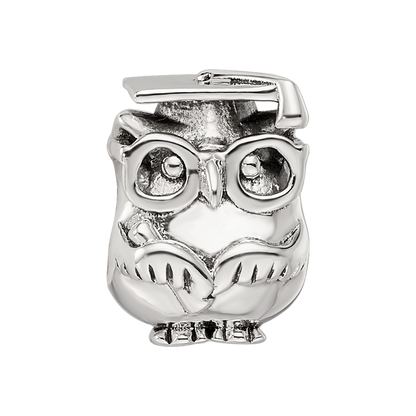 Sterling Silver Reflections Graduation Owl Bead