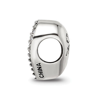 Sterling Silver Reflections Crystals Quinceanera Heart Bead