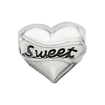 Sterling Silver Reflections Crystals Sweet 16 Heart Bead