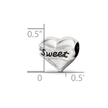 Sterling Silver Reflections Crystals Sweet 16 Heart Bead